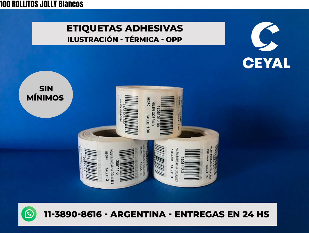 100 ROLLITOS JOLLY Blancos