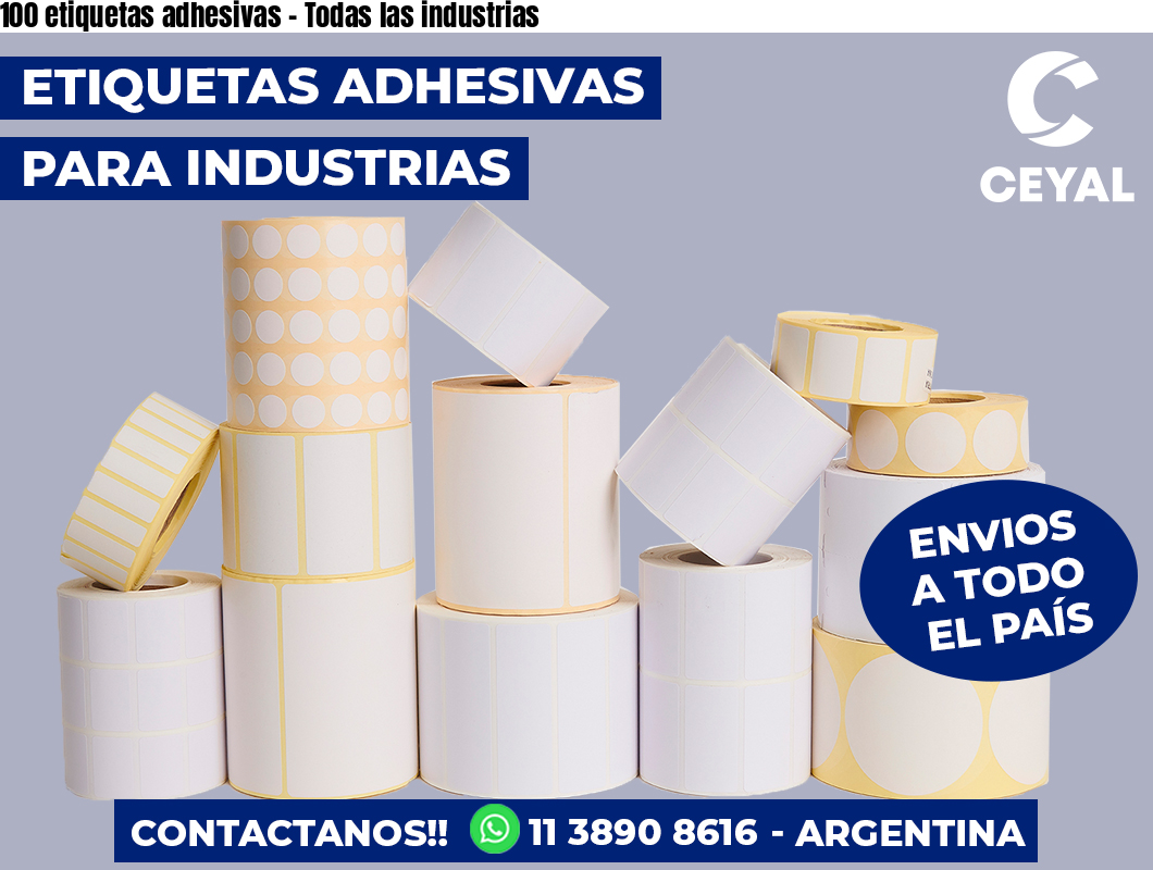 100 etiquetas adhesivas - Todas las industrias
