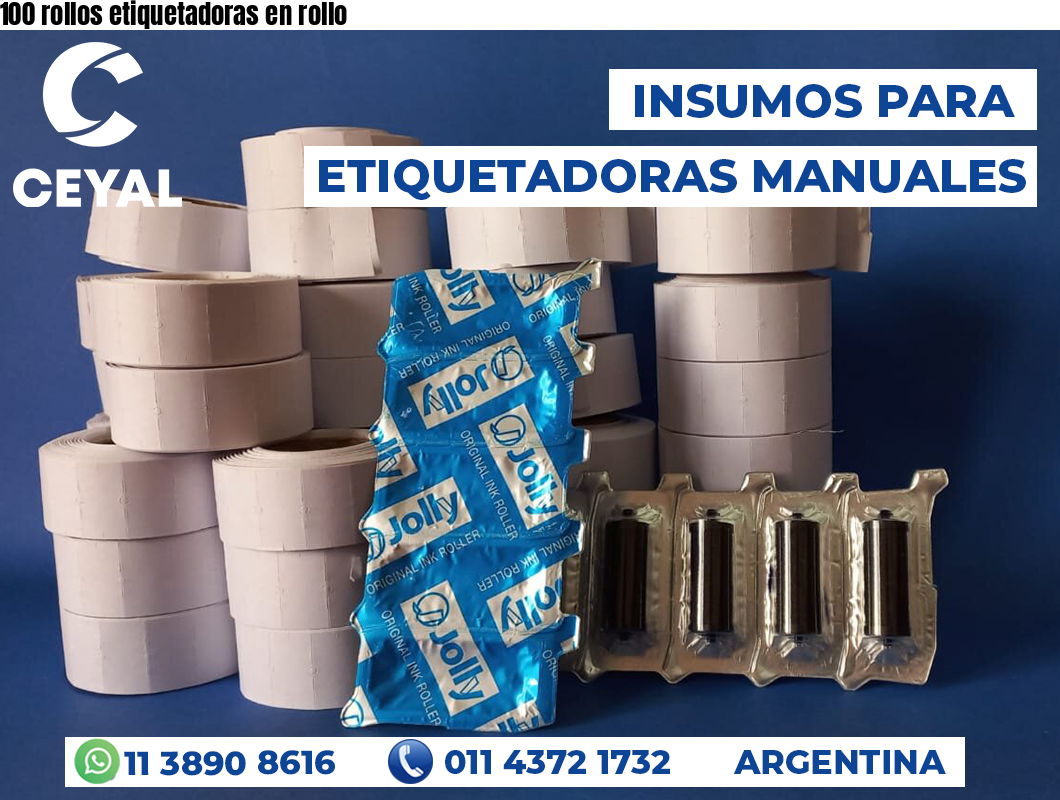 100 rollos etiquetadoras en rollo
