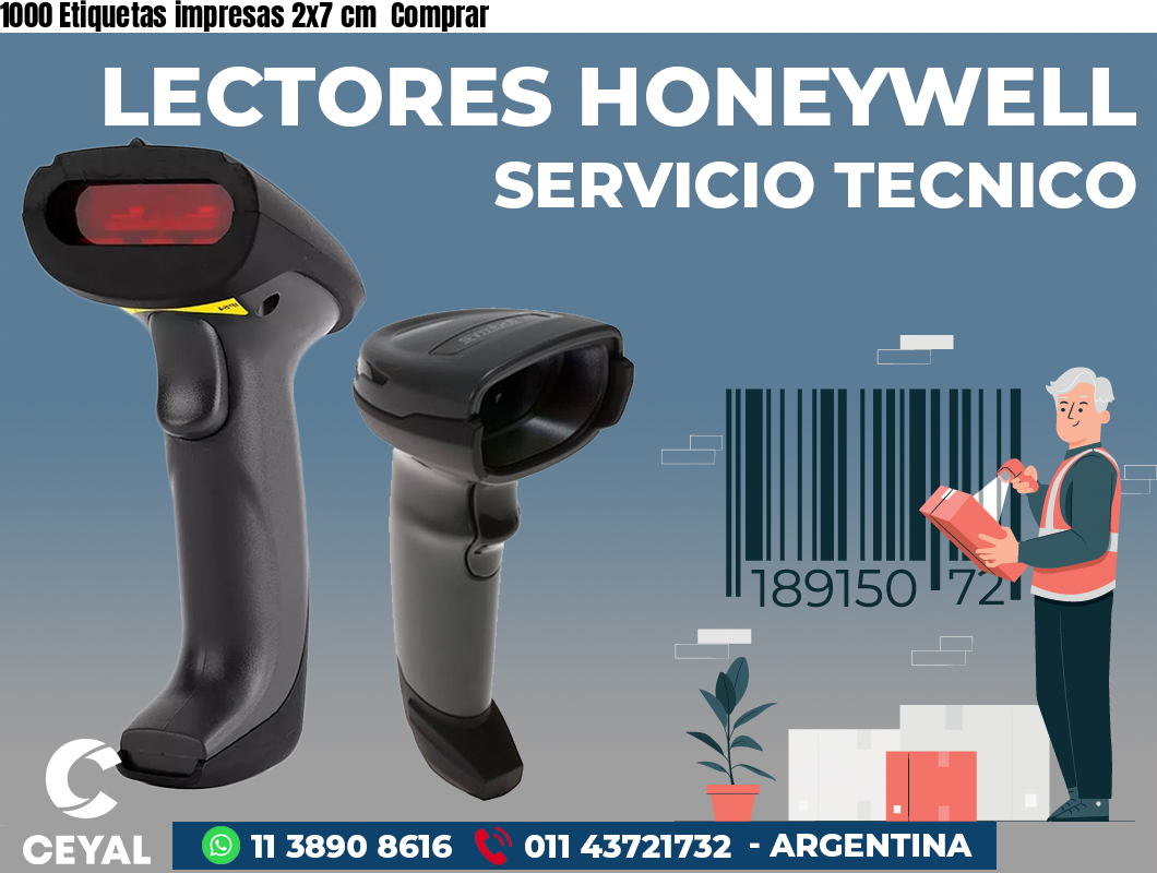 1000 Etiquetas impresas 2x7 cm  Comprar