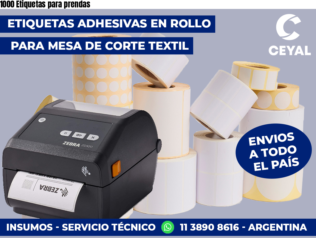 1000 Etiquetas para prendas