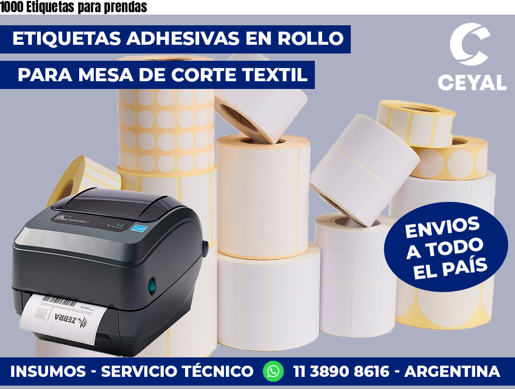 1000 Etiquetas para prendas