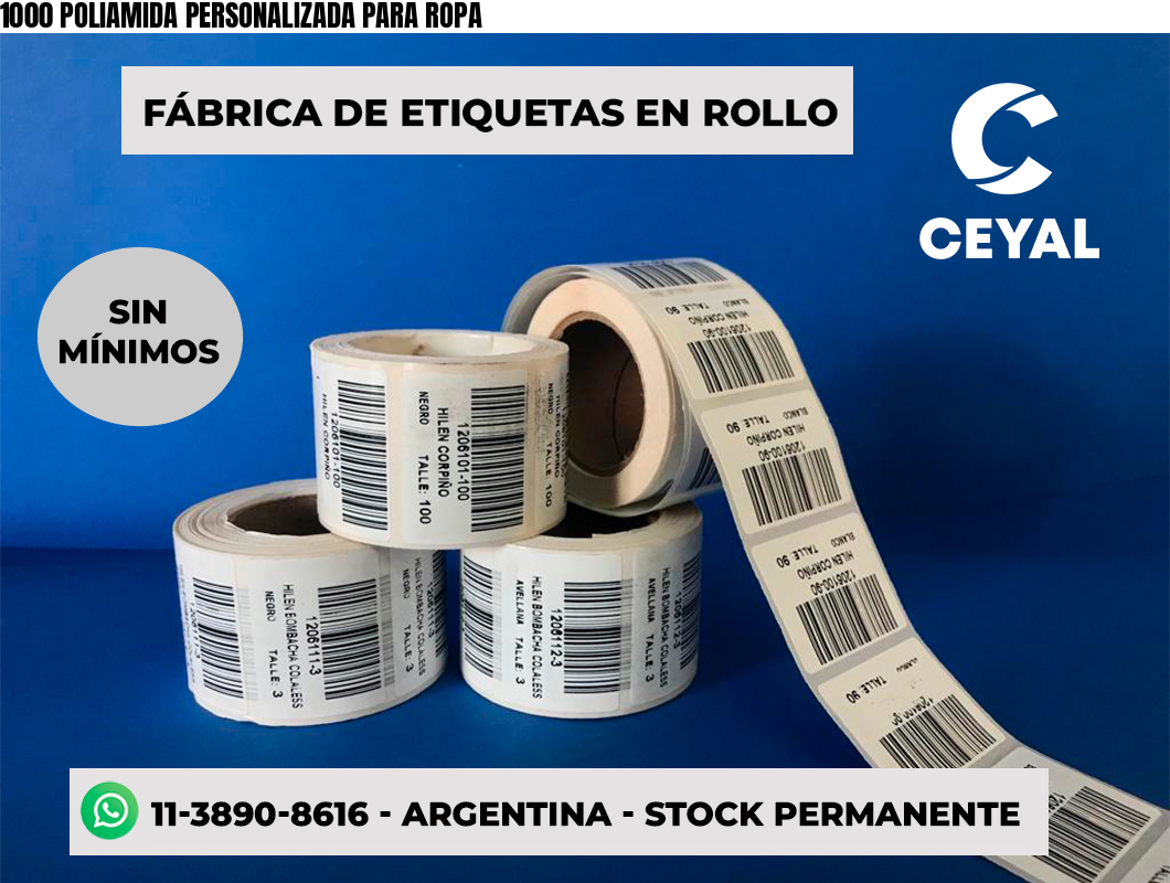 1000 POLIAMIDA PERSONALIZADA PARA ROPA