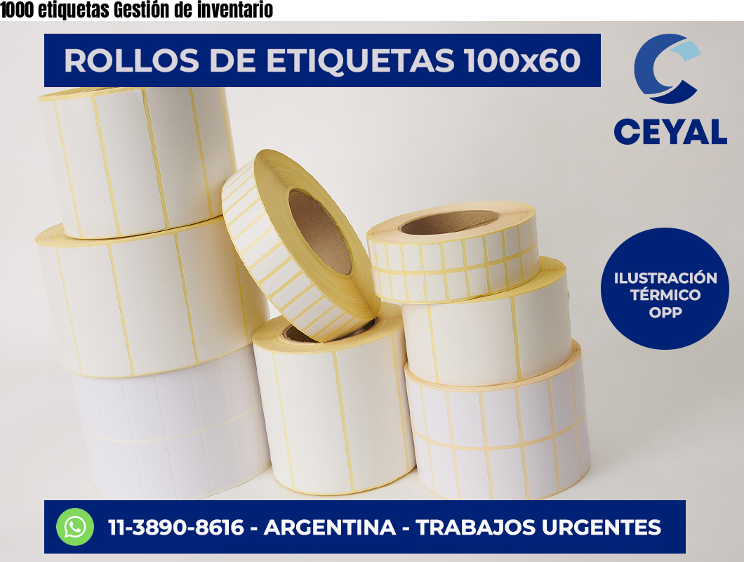 1000 etiquetas Gestión de inventario