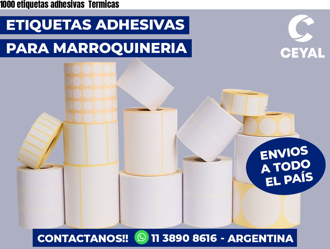 1000 etiquetas adhesivas Termicas