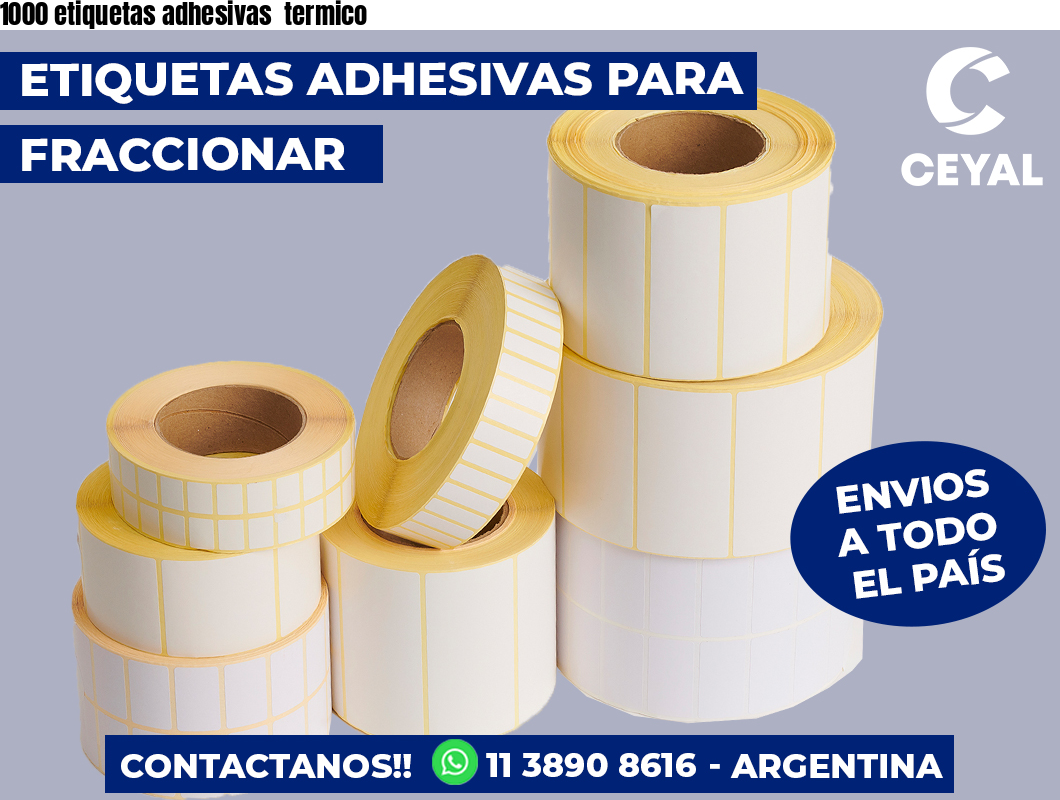 1000 etiquetas adhesivas termico