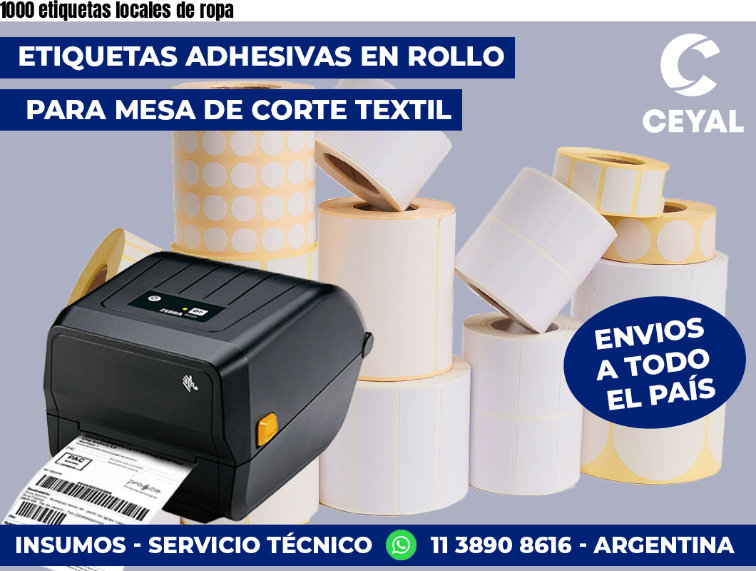 1000 etiquetas locales de ropa