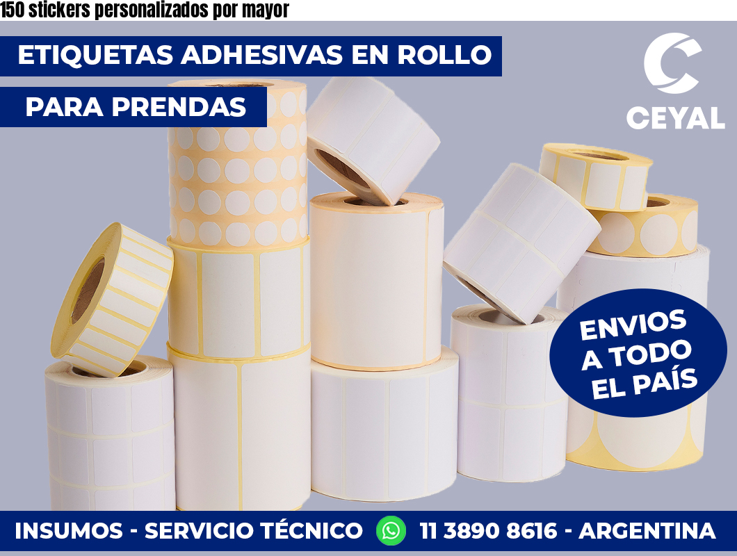 150 stickers personalizados por mayor