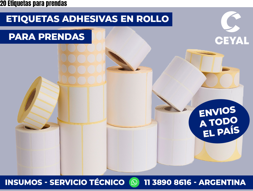 20 Etiquetas para prendas