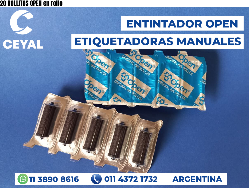20 ROLLITOS OPEN en rollo