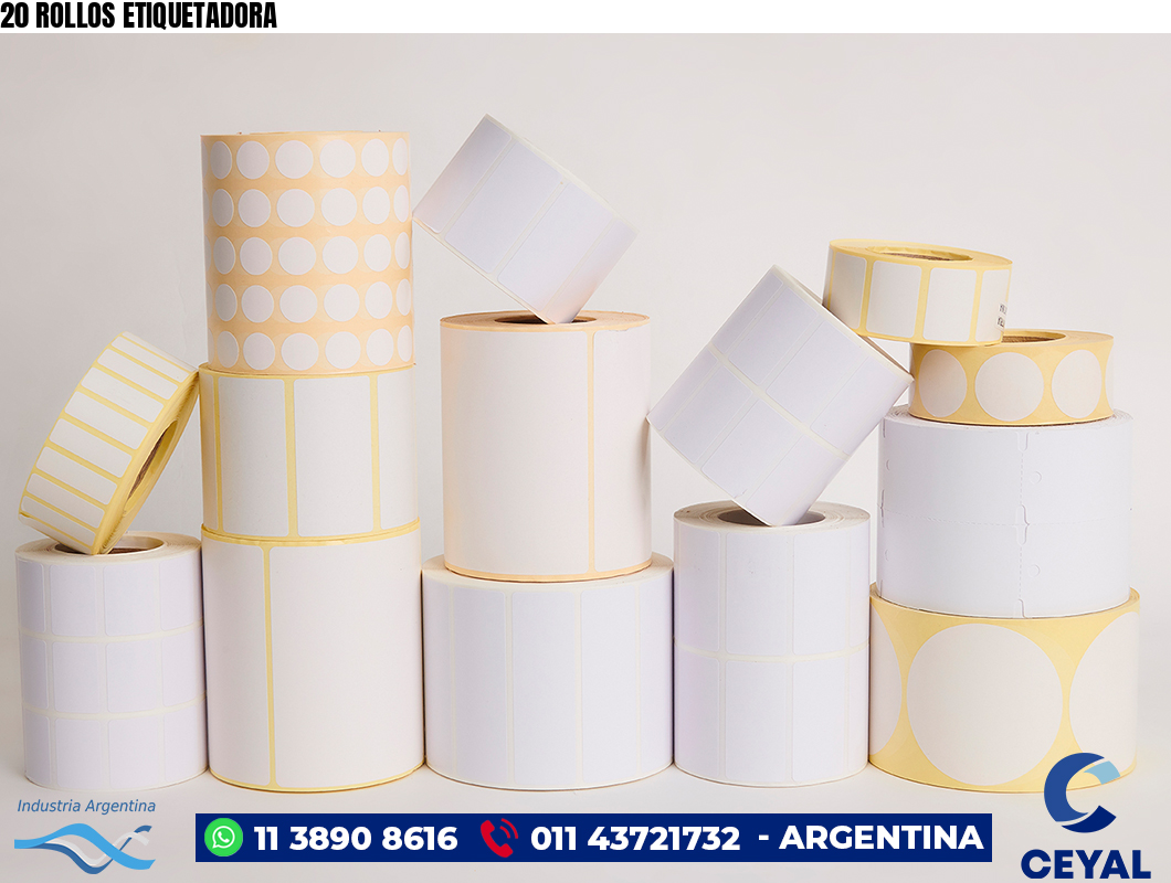 20 ROLLOS ETIQUETADORA