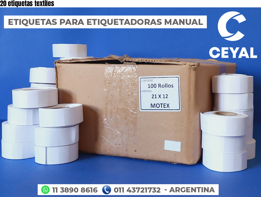 20 etiquetas textiles