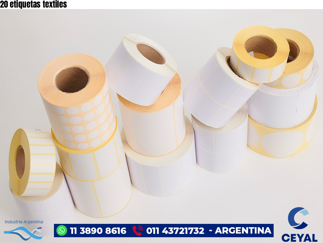 20 etiquetas textiles