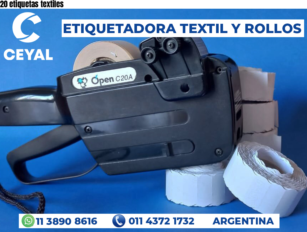 20 etiquetas textiles