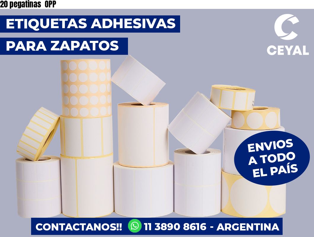 20 pegatinas  OPP