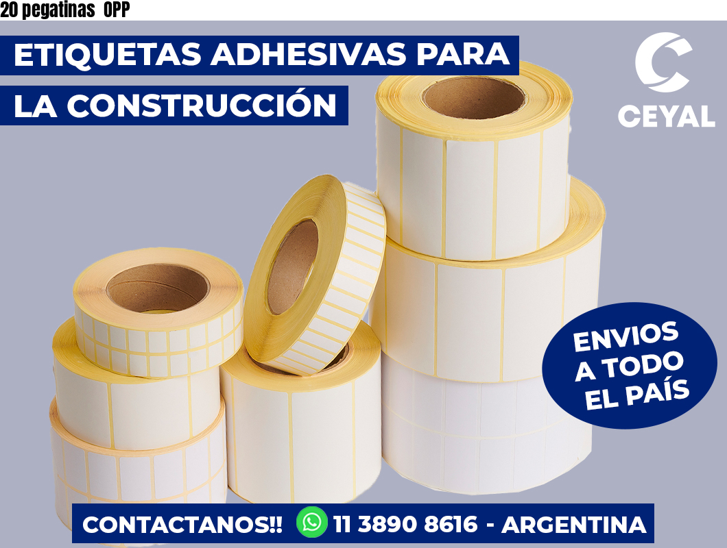 20 pegatinas  OPP