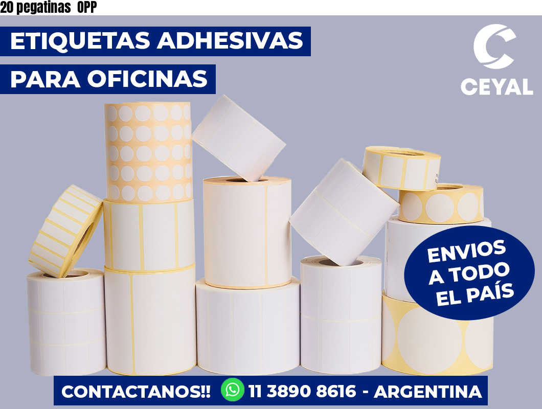 20 pegatinas OPP
