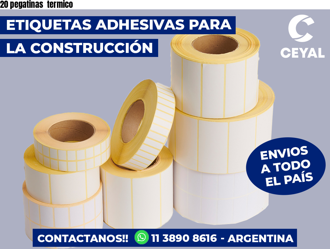 20 pegatinas termico