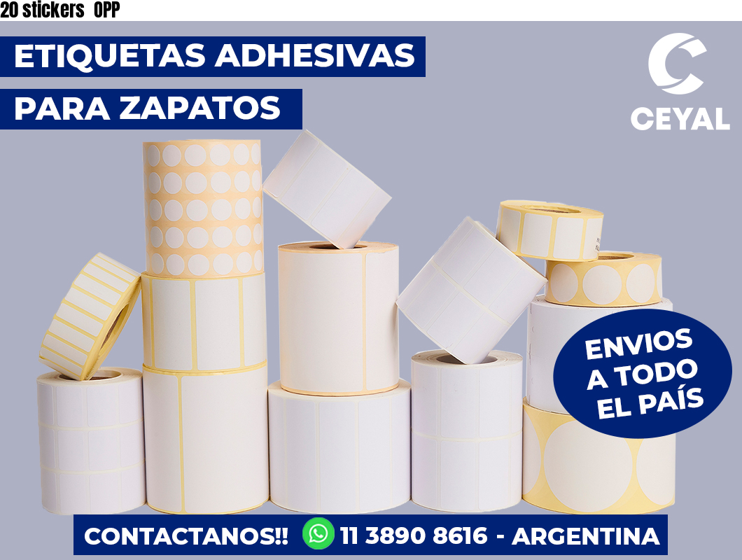 20 stickers  OPP