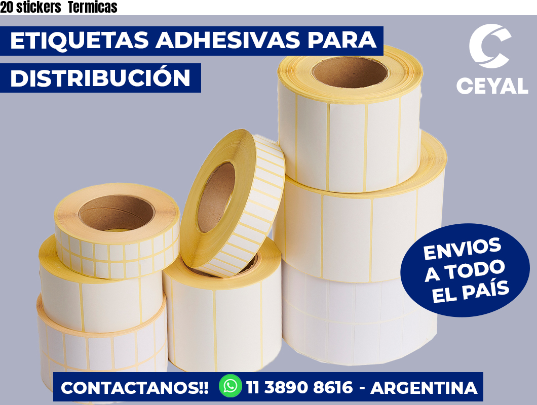 20 stickers Termicas