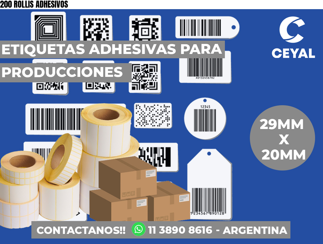 200 ROLLIS ADHESIVOS