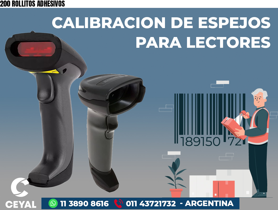 200 ROLLITOS ADHESIVOS
