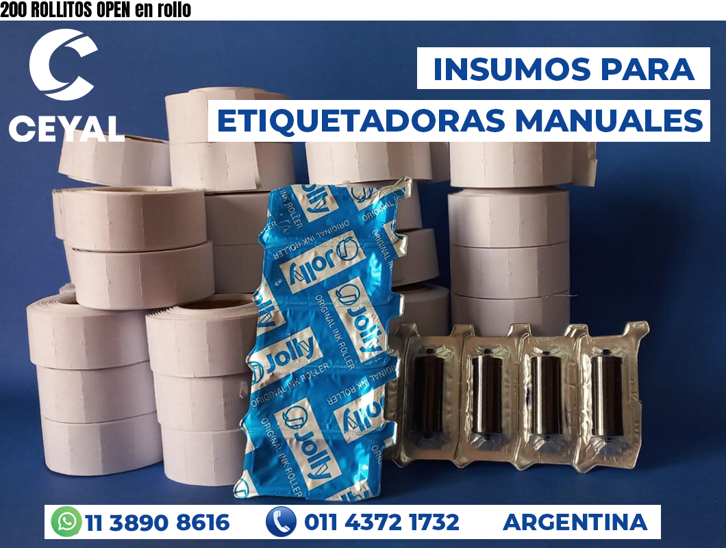 200 ROLLITOS OPEN en rollo