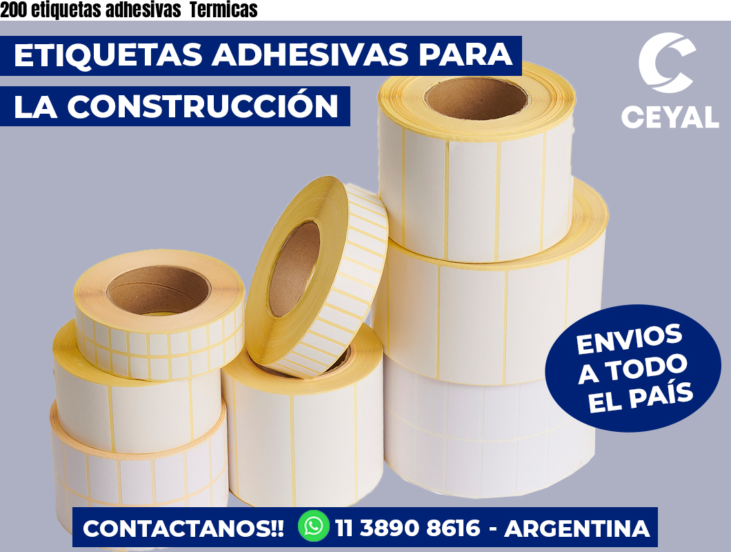 200 etiquetas adhesivas  Termicas
