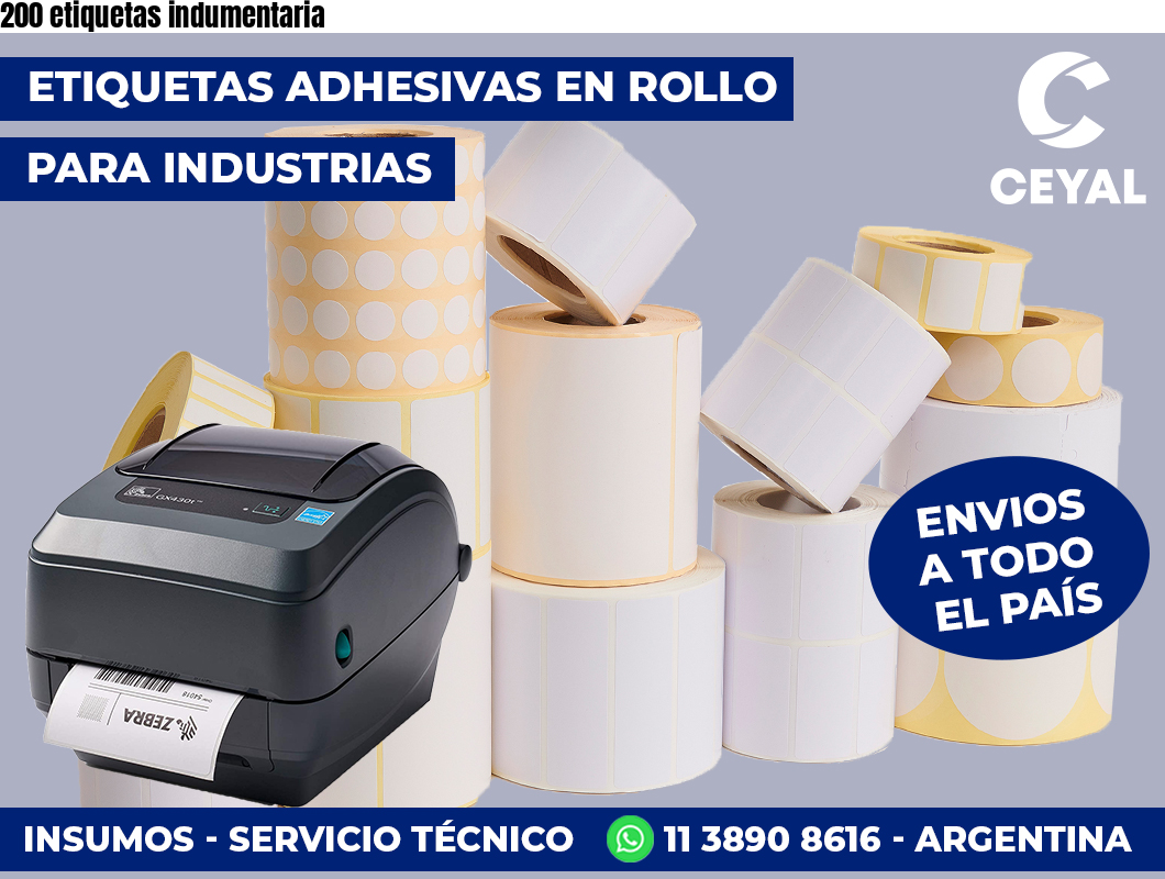 200 etiquetas indumentaria