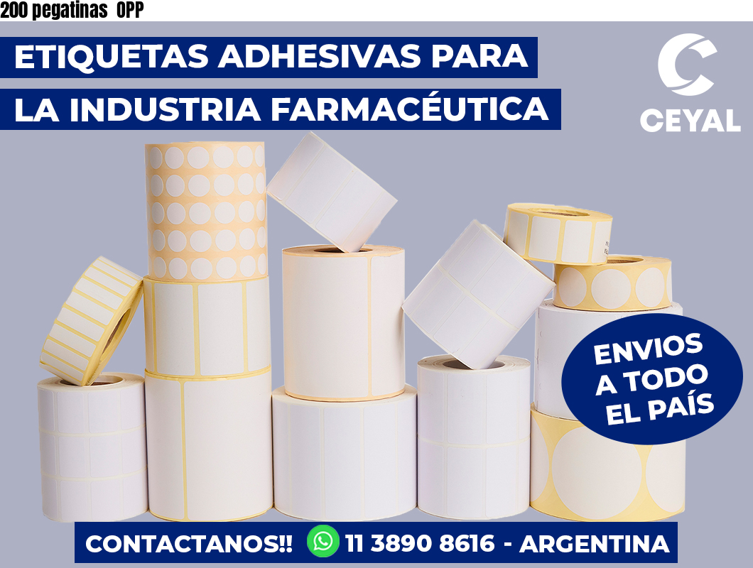 200 pegatinas OPP