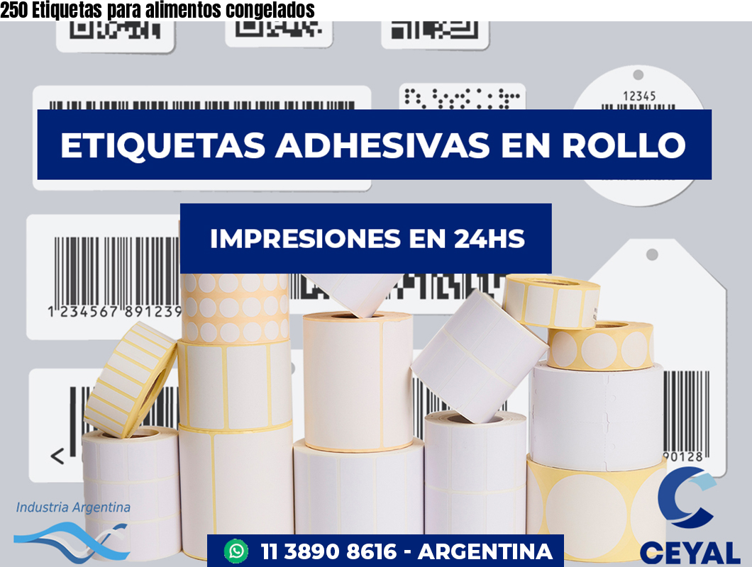 250 Etiquetas para alimentos congelados
