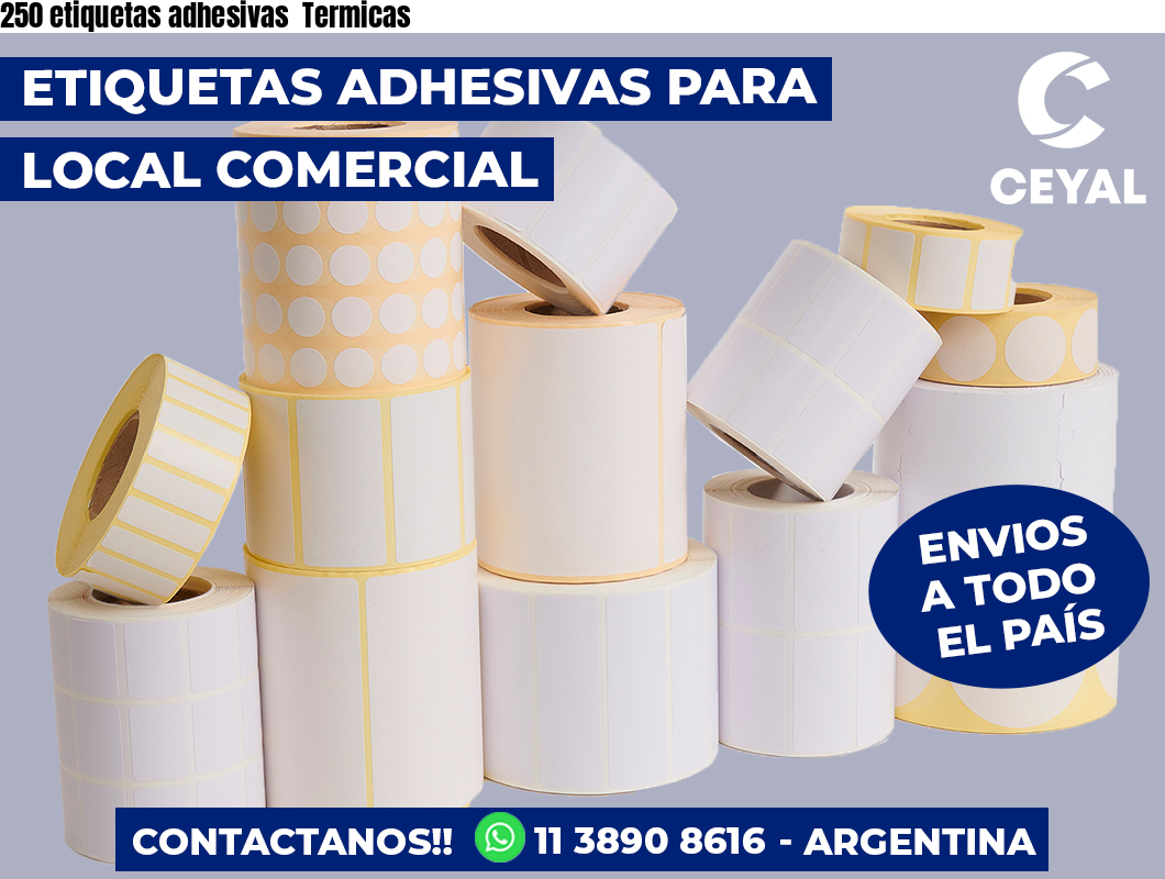 250 etiquetas adhesivas Termicas