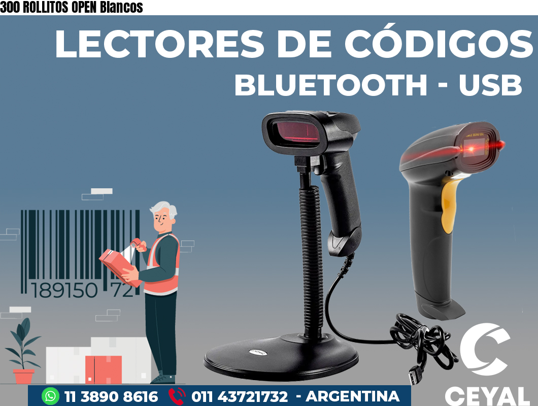 300 ROLLITOS OPEN Blancos