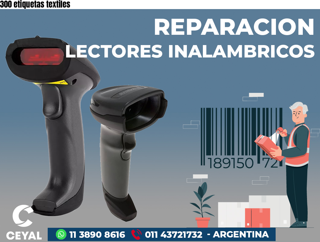 300 etiquetas textiles