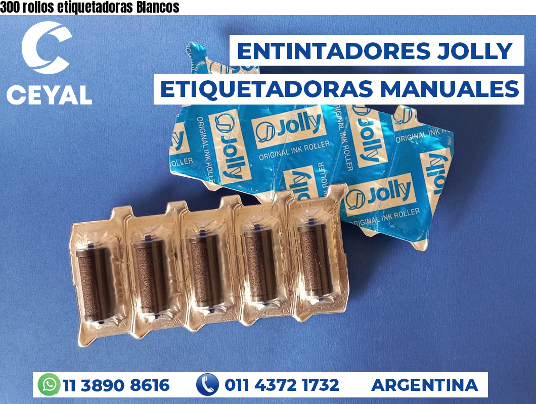 300 rollos etiquetadoras Blancos