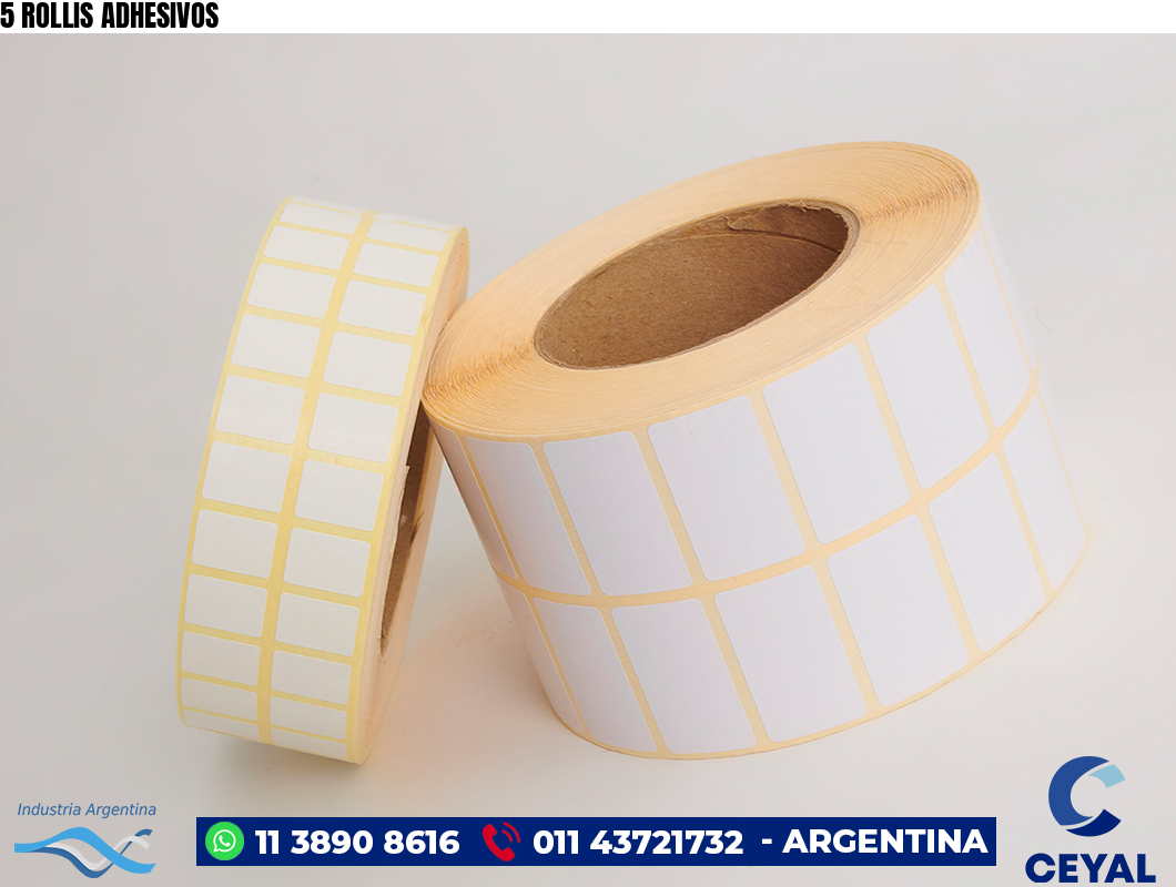 5 ROLLIS ADHESIVOS
