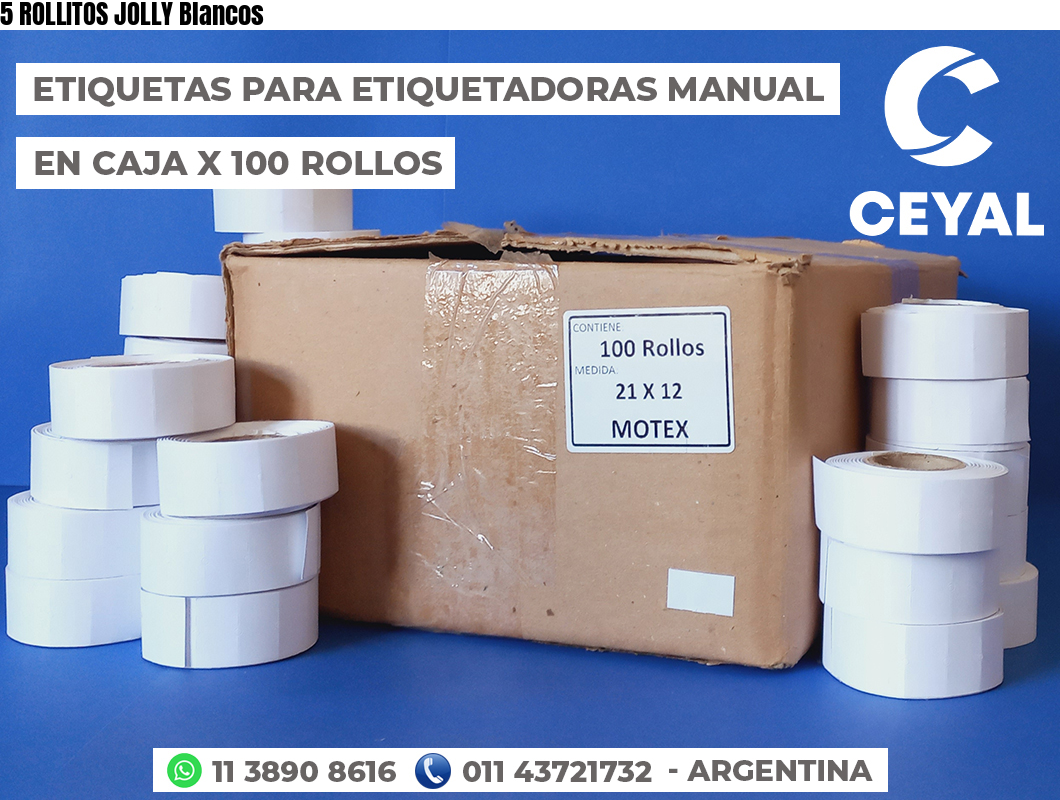 5 ROLLITOS JOLLY Blancos