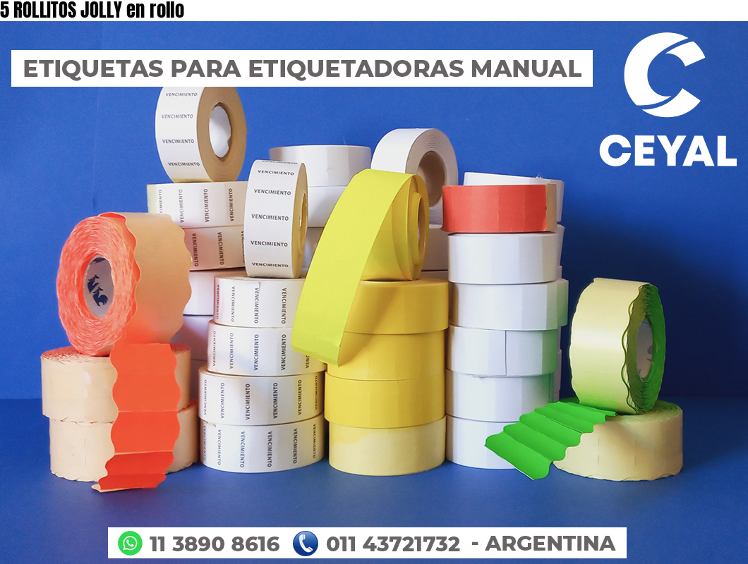 5 ROLLITOS JOLLY en rollo