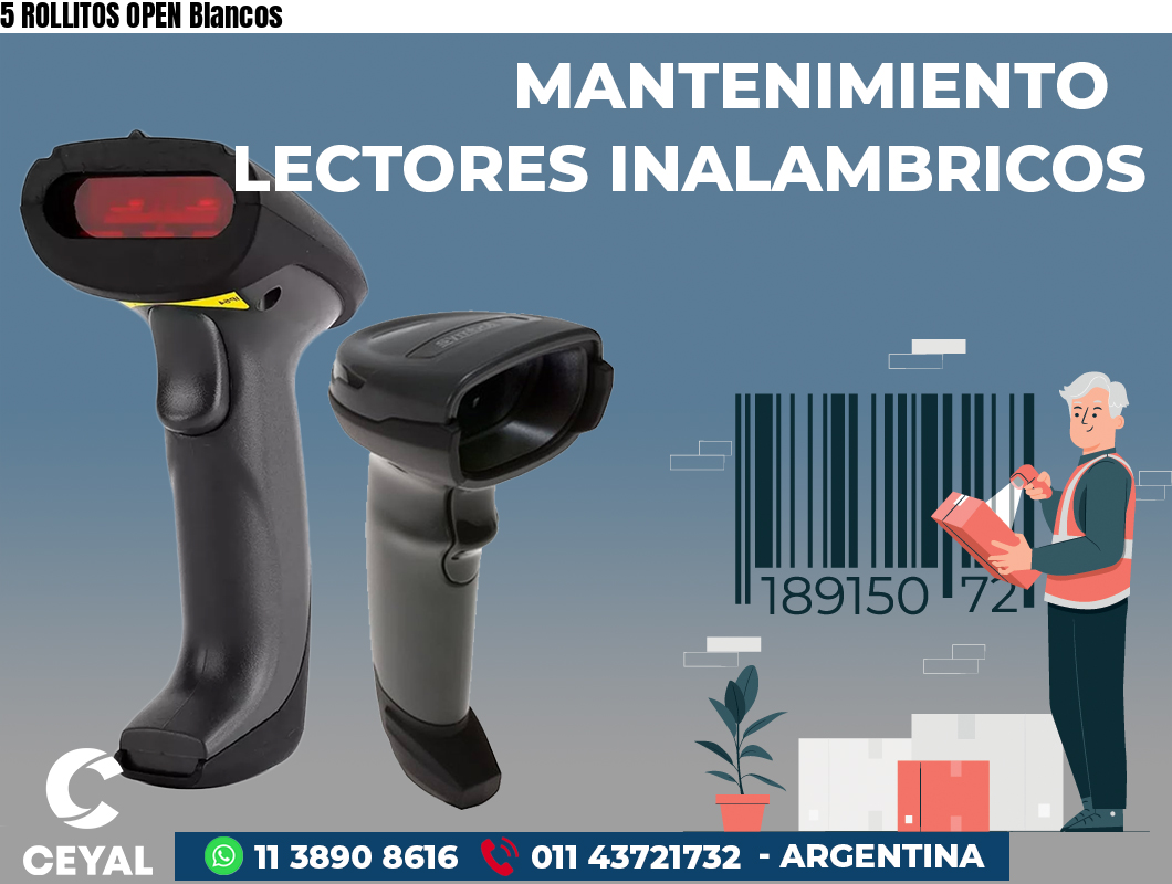 5 ROLLITOS OPEN Blancos