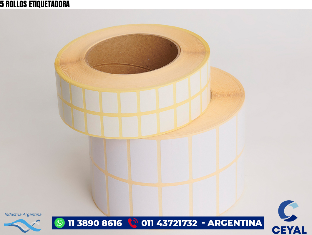 5 ROLLOS ETIQUETADORA
