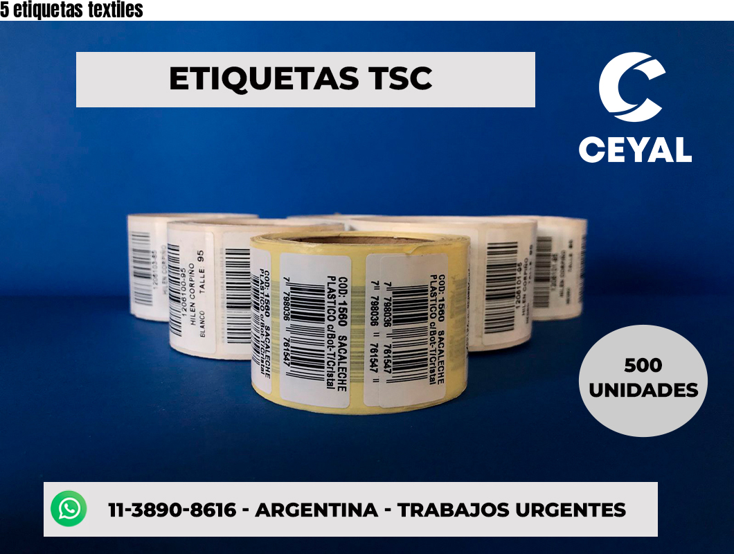 5 etiquetas textiles