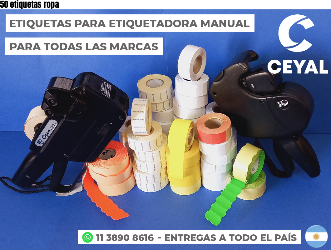 50 etiquetas ropa