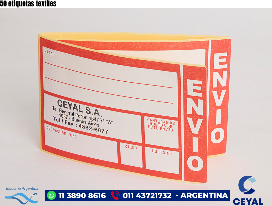 50 etiquetas textiles
