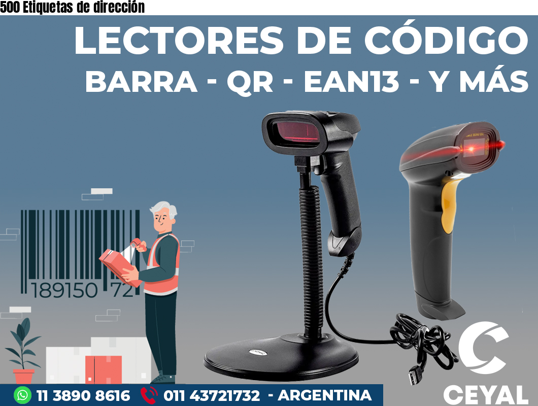 500 Etiquetas de dirección