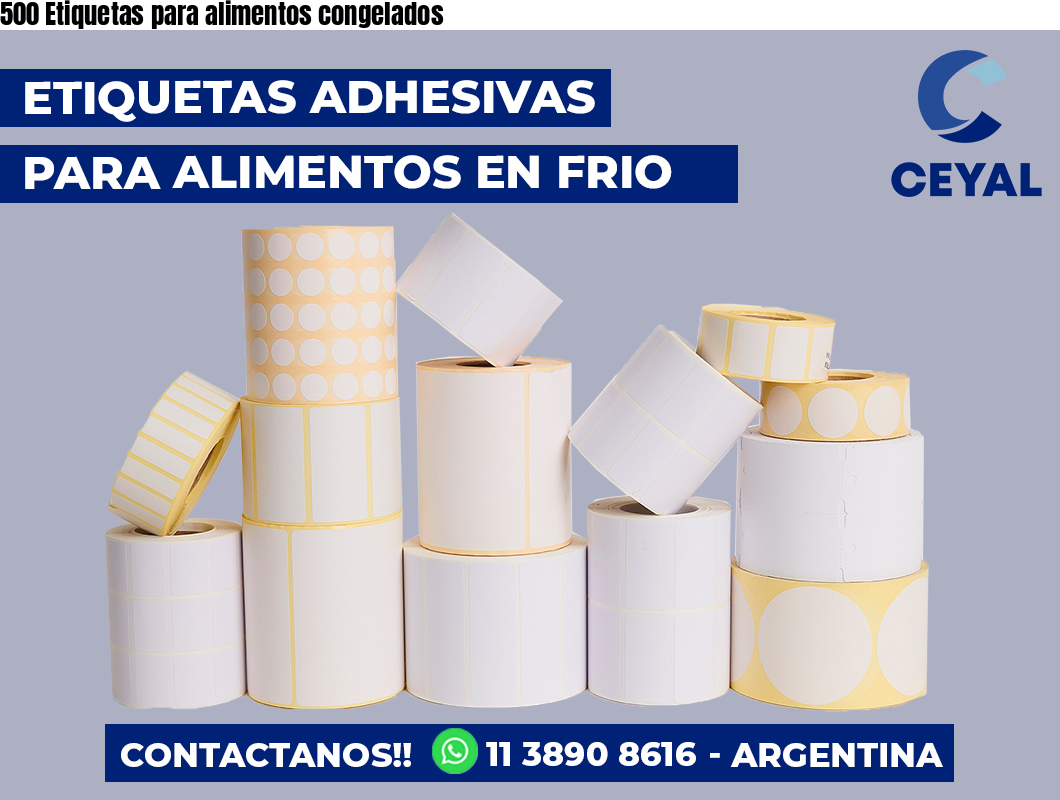500 Etiquetas para alimentos congelados