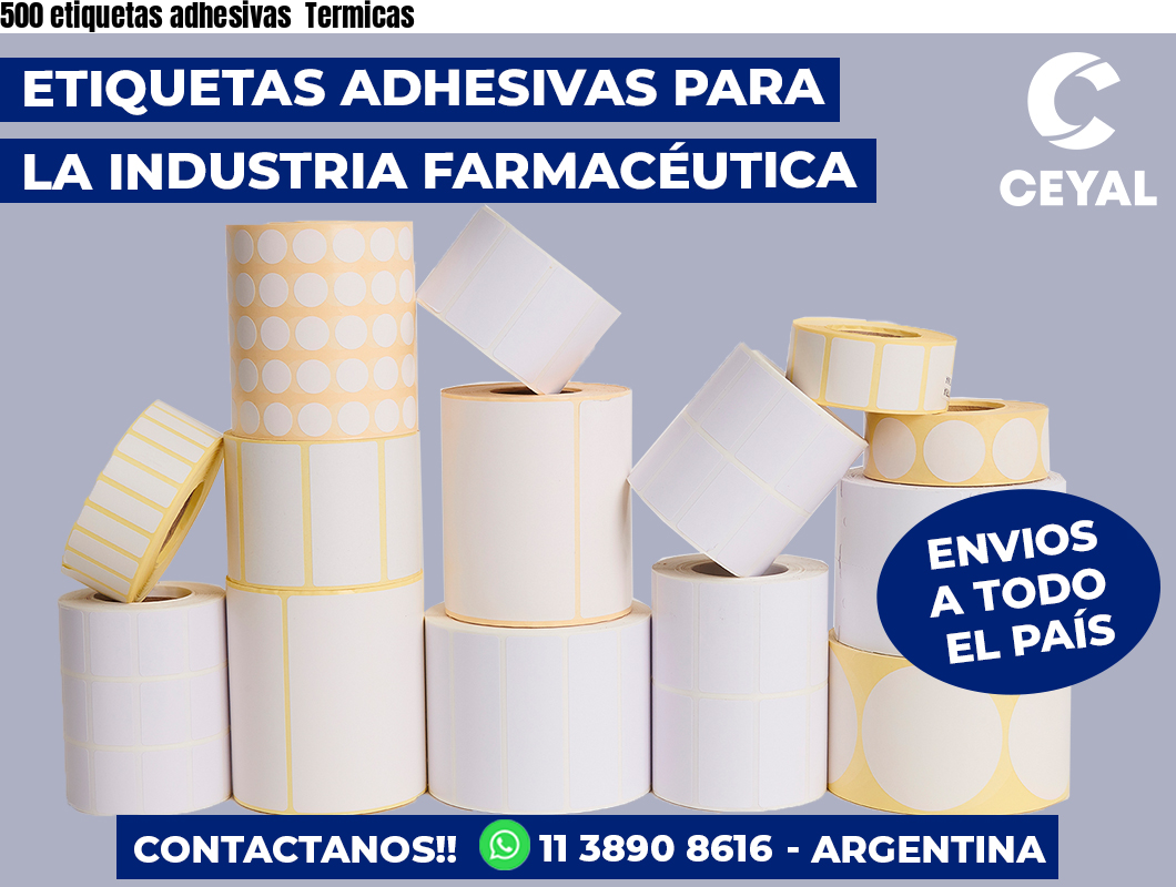 500 etiquetas adhesivas Termicas