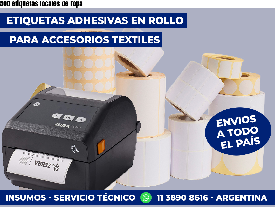 500 etiquetas locales de ropa
