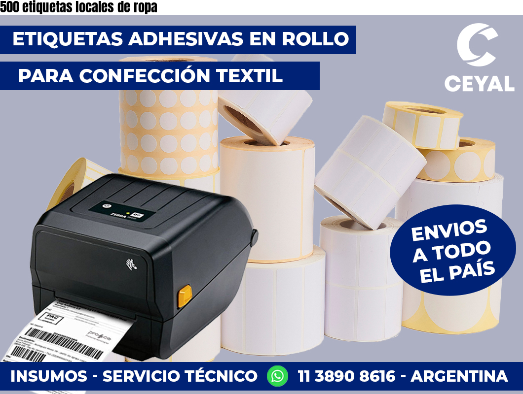 500 etiquetas locales de ropa