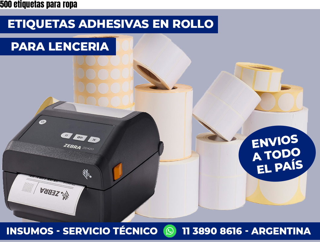 500 etiquetas para ropa