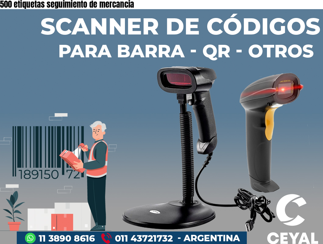 500 etiquetas seguimiento de mercancia